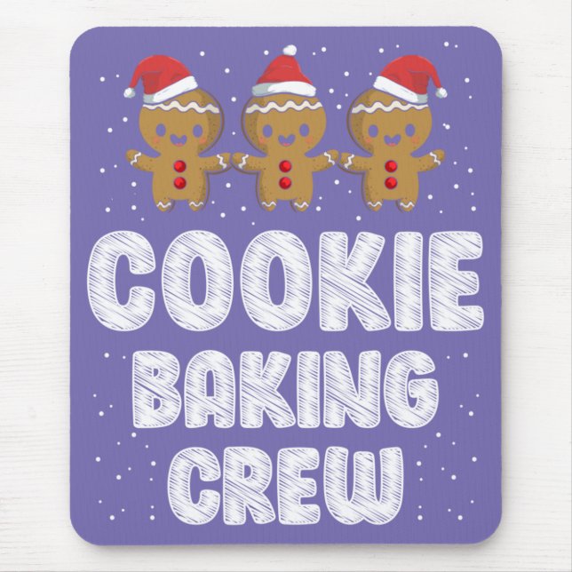 Mousepad Cookie Baking Crew Camisa Natal Família Gingerbr (Frente)