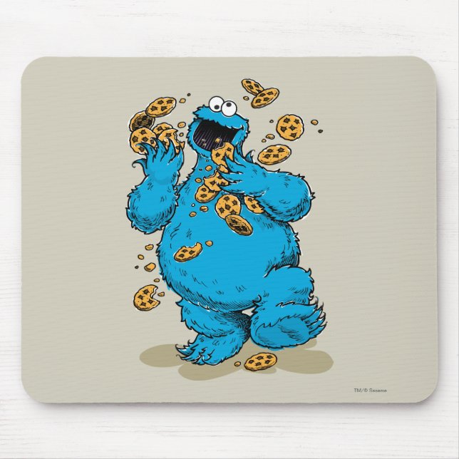 Mousepad Cookie Monster Crazy Cookies (Frente)