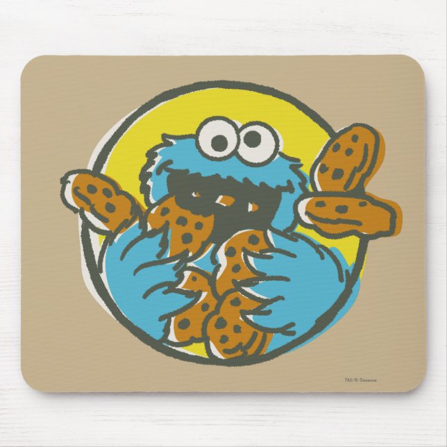 Mousepad Cookie Monster Retrô (Frente)