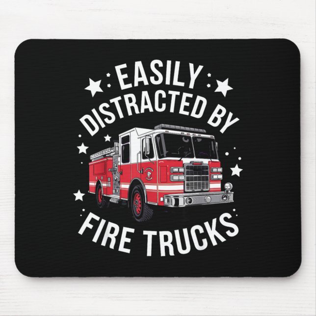 Mousepad Cool Firefighter Design For Men Women Firemen Fire (Frente)