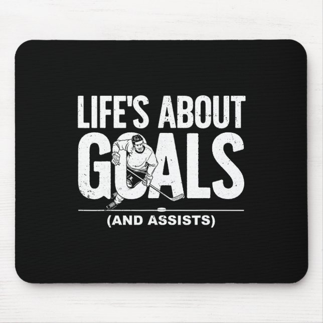 Mousepad Cool Ice Hockey For Men Women Hockey Lover Goalie  (Frente)