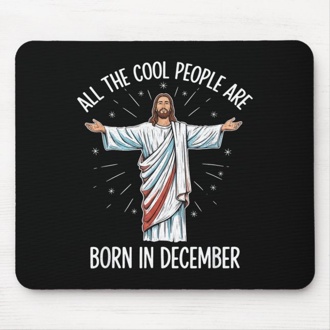 Mousepad Cool People December Birthday Sritual Theme  (Frente)