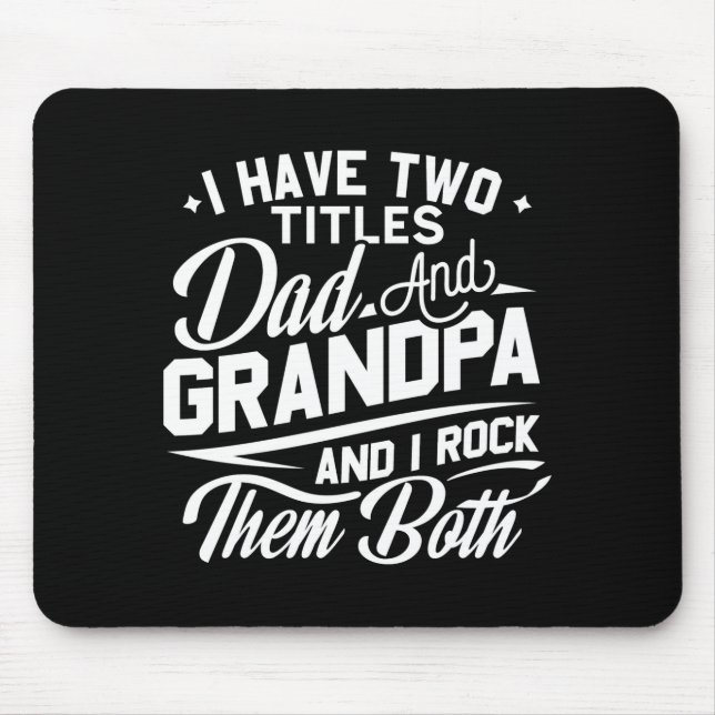 Mousepad Cool Retro Style Gift For New Grandpas _2  (Frente)