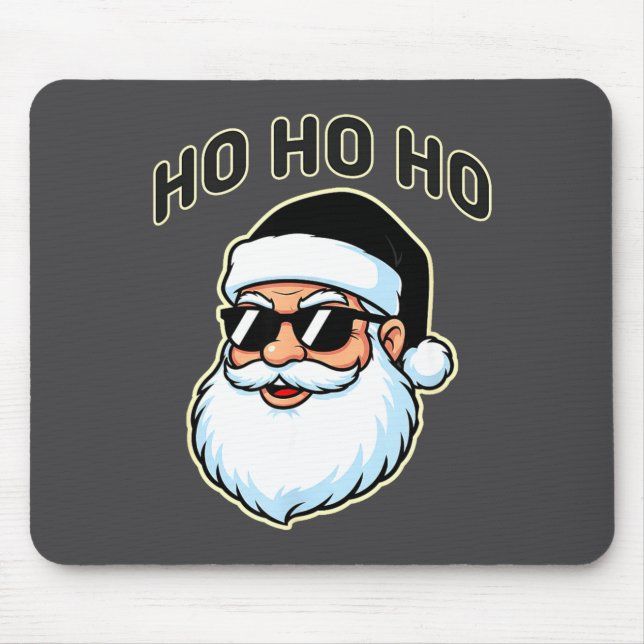 Mousepad Cool Santa In Black Hat Sungles Graphic 2  (Frente)