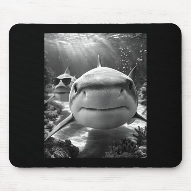 Mousepad Cool Shark Animal Selfie  (Frente)