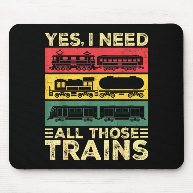 Mousepad Cool Train Model Funny Train Railroad  (Frente)
