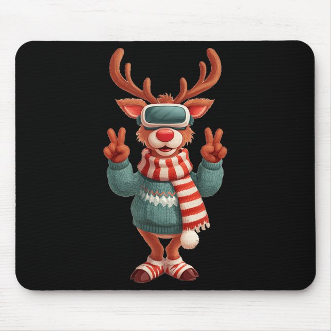 Mousepad Cool Virtual Reality Reindeer Costume For Adults A (Frente)