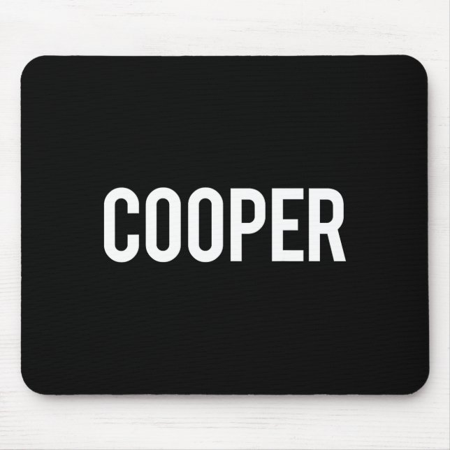 Mousepad Cooper - Cool New Funny Name Fan Gift Tee  (Frente)