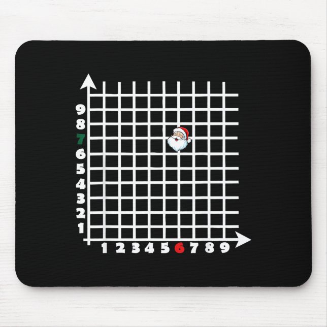 Mousepad Coordenada (6,7) Professor de Matemática Divertido (Frente)