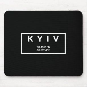 Mousepad Coordenadas da Capital da Ucrânia - Kyiv 1