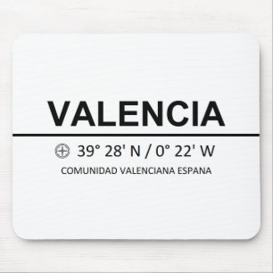 Mousepad Coordenadas Valencia