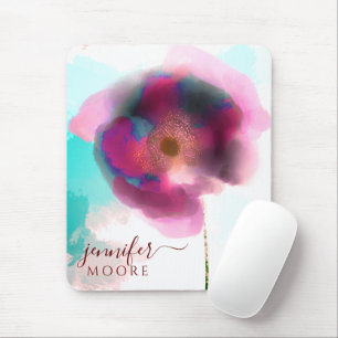 Mousepad Cópia de Troy Burgundy Watercolor Script
