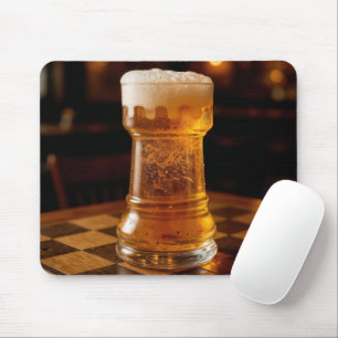 Mousepad Copo de Cerveja em Forma de Peça de Xadrez Torre