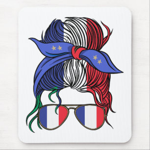 Mousepad Coque sujo da França com a bandeira francesa