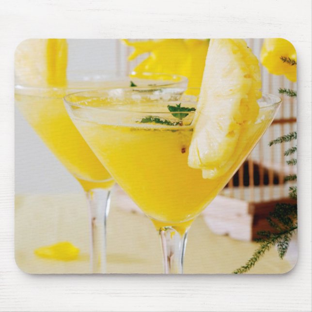 Mousepad Coquetel de abacaxi e ginger Fresca (Frente)