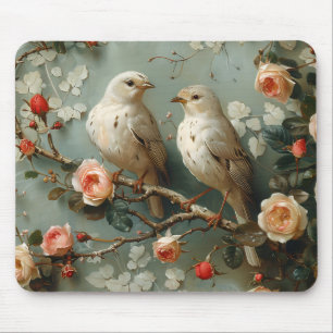 Mousepad Coquette Birds Floral
