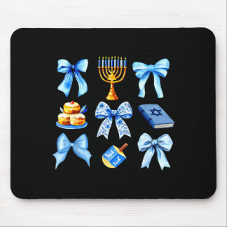 Mousepad Coquette Bow Jewish Holiday Chanukah Hanukkah Meno