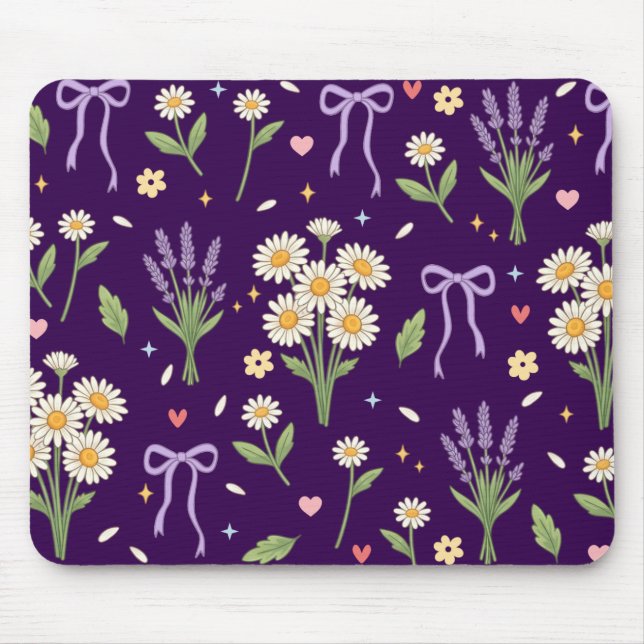 Mousepad Coquette Daisy e Lavanda (Frente)