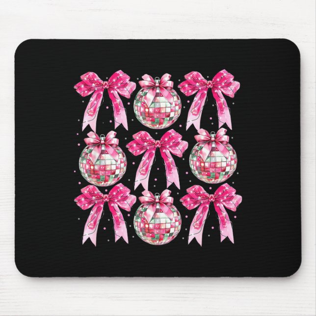 Mousepad Coquette New Year 2026, Retro New Years, Disco Bal (Frente)