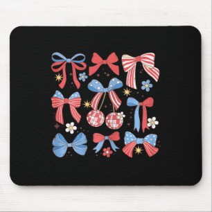 Mousepad Coquette Red White &amp; Blue Patriotic Arcos Retr