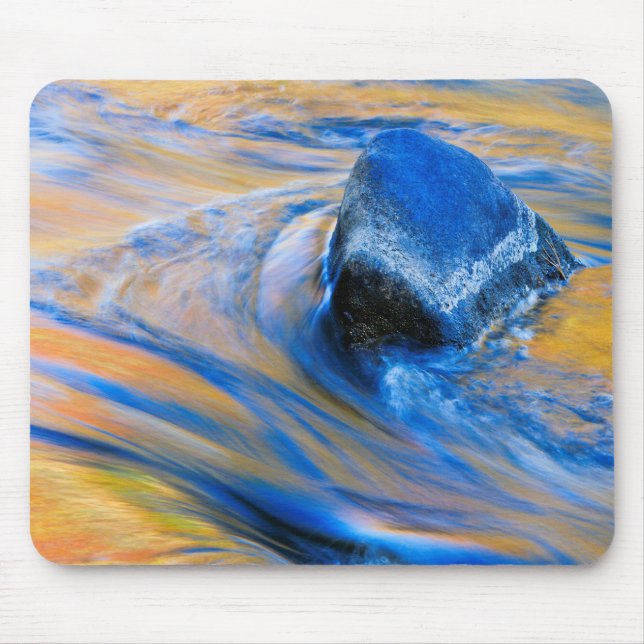 Mousepad Cor Abstrata de Água de Outono (Frente)
