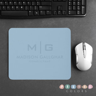 Mousepad Cor Azul-Azul do Pastel Leve do Céu Sólido