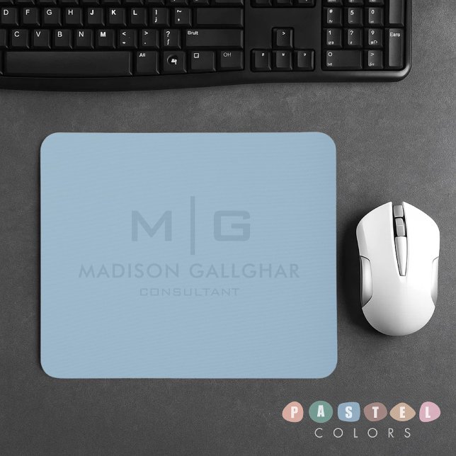 Mousepad Cor Azul-Azul do Pastel Leve do Céu Sólido (Solid Soft Sky Light Pastel Baby Blue Color Mouse Pad
)