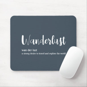 Mousepad Cor azul da cinza branca definição de Wanderlust