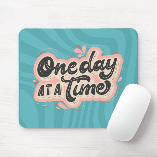 Mousepad Cor Azul, Um Dia de cada Vez (Com mouse)
