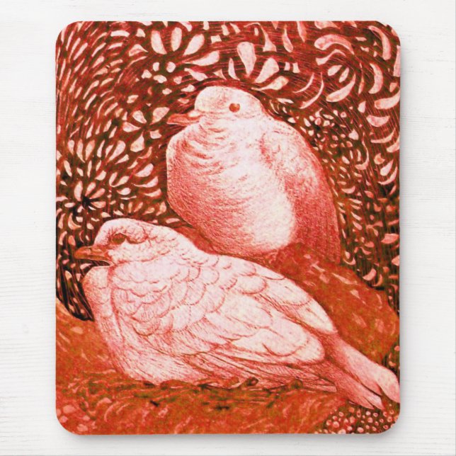 MOUSEPAD COR BRANCA EM VERMELHO (Frente)