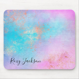 Mousepad Cor-d-água do rosa pintinho moderno elegante