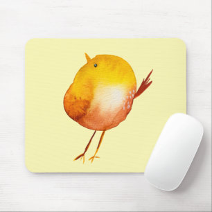 Mousepad Cor da água do pássaro amarelo-acastanhado