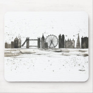 Mousepad Cor da linha do horizonte de Londres