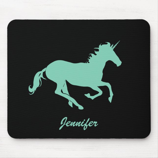 Mousepad Cor da mudança do unicórnio de Jennifer_Green (Frente)