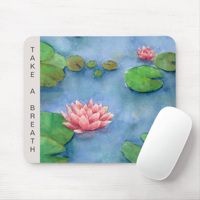 Mousepad Cor d'água do Flor do Lotus (Com mouse)