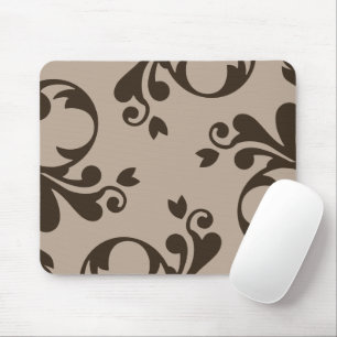 Mousepad Cor damasco, Damasco Castanho, Damasco Francês