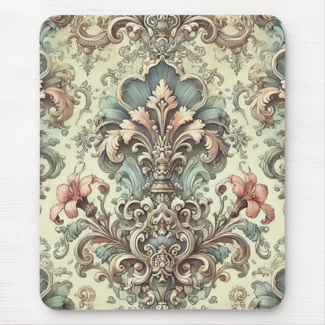 Mousepad Cor damasco Floral Victoriana (Frente)