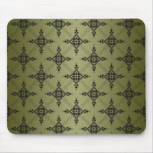 Mousepad Cor damasco Verde-Oliva e Negra