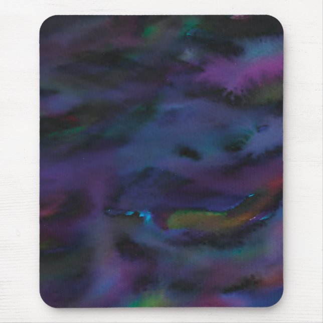 Mousepad Cor de água fumada de abstrato funky (Frente)