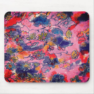 Mousepad Cor de Água Original do Jardim das Flores Rosa e