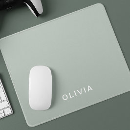 Mousepad Cor de Cinza Verde Personalizada