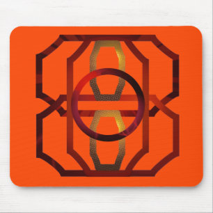 Mousepad Cor de laranja retrô na década de 1970