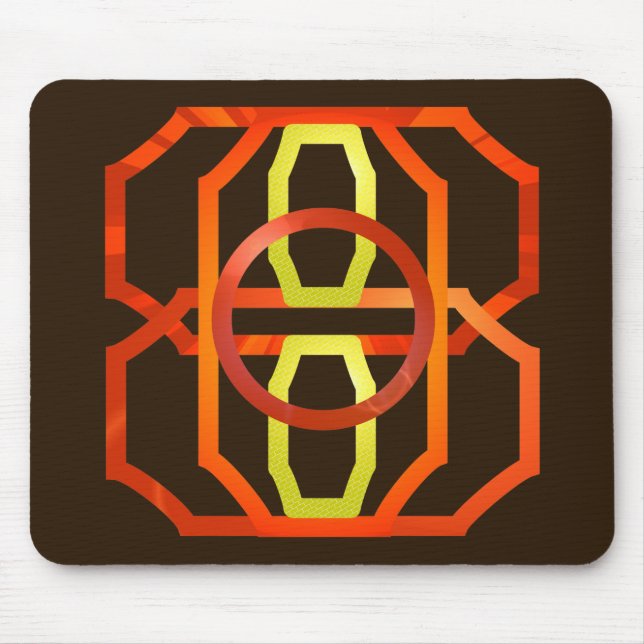 Mousepad Cor de laranja retrô na década de 70 (Frente)