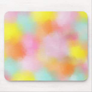 Mousepad Cor-de-rosa-amarela, azul-verde-Abstrato, colorida