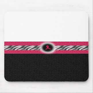 Mousepad cor-de-rosa da zebra da fita
