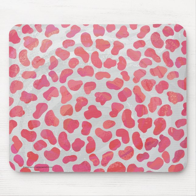 Mousepad Cor-de-rosa Dalmático e Impressão branco (Frente)
