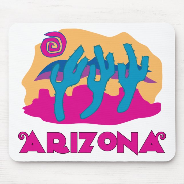 Mousepad Cor-de-rosa do deserto arizona (Frente)