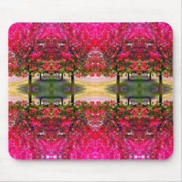 Mousepad Cor-de-rosa estilo Monet Paisagem de outono, folha