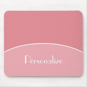 Mousepad Cor-de-rosa Moderna Profissional Chic com Nome