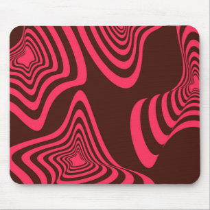 Mousepad Cor-de-rosa, óptica, tenda, forma geométrica abstr